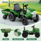 12V 2-in-1 Kids Ride On Tractor with Trailer and 3-Gear Shift