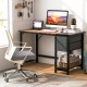 48/55-Inch Home Office Desk with 2 Drawers Hanging Hook