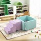 3-in-1 Suede Fabric Soft Play Set Foam Climbing Blocks for Toddlers