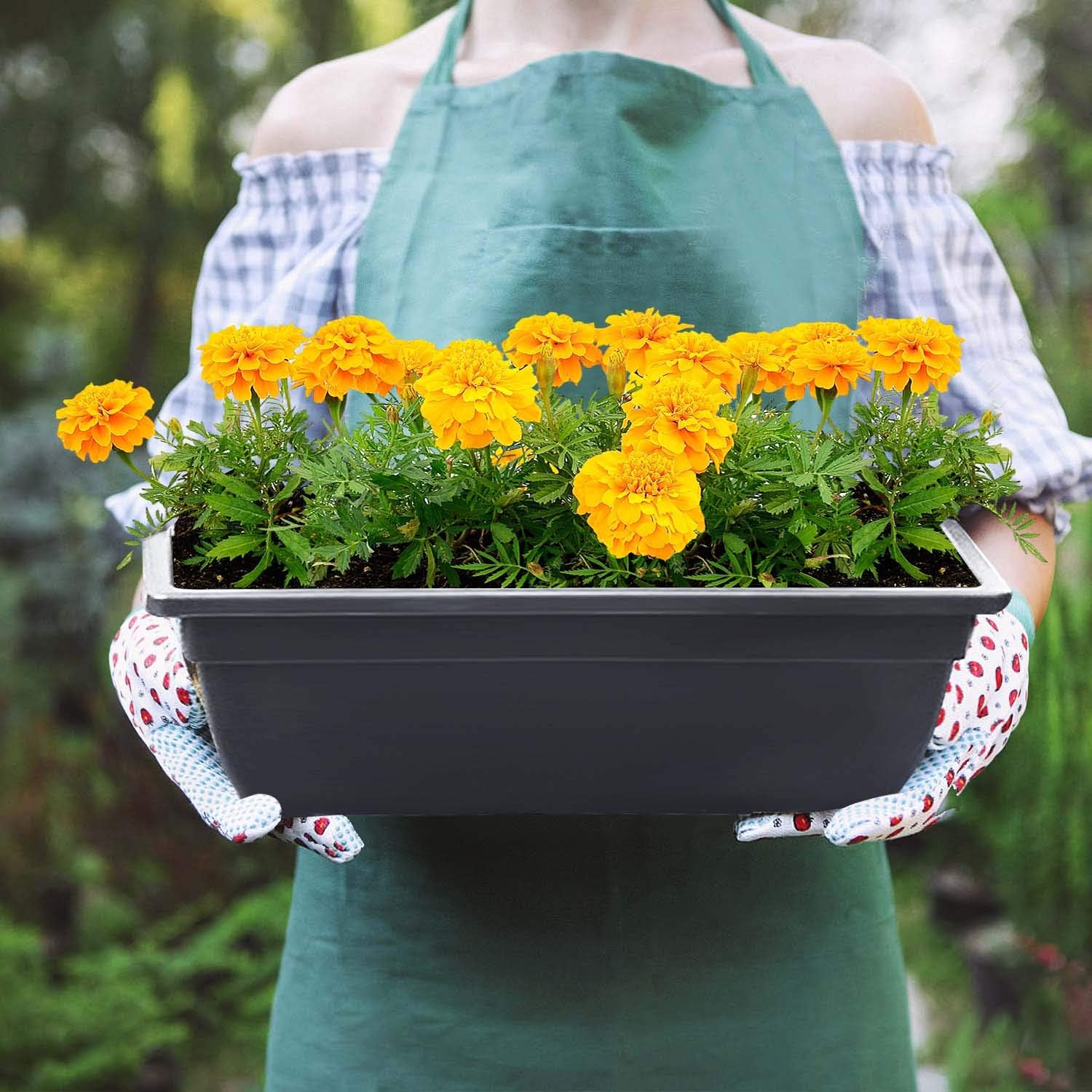 FOYUEE Vertical Herb Garden Planter, 5-Tier Freestanding Raised Bed, Indoor/Outdoor, Modern Design, with Drainage, Alloy Steel