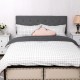 Adjustable Tufted Fabric Upholstered Headboard for Queen and Full Size Bed