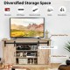 55 Inch Sliding Barn Door TV Stand with Adjustable Shelves for TVs up to 65 Inch