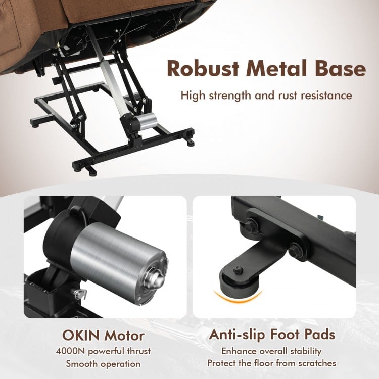 Electric Power Lift Recliner Chair with Vibration Massage and Lumbar Heat