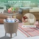 10 Gallon Cooler Bar Table Outdoor Coffee Table Ice Bucket with Telescopic Tabletop for Beer and Wine