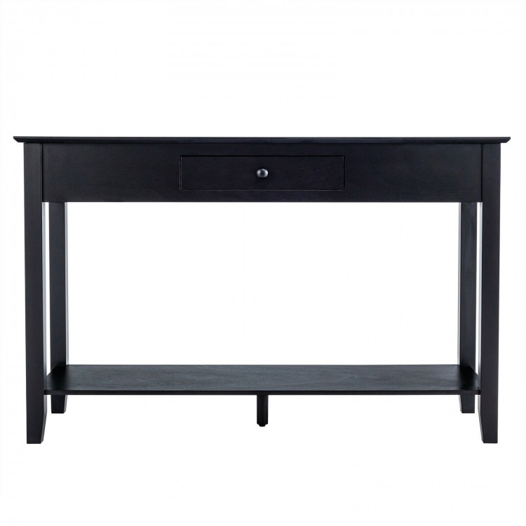 Console Sofa Side Accent Table with Drawer Shelf