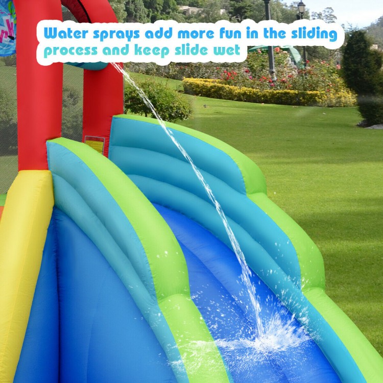 Kids Inflatable Water Slide Bounce House with Carrying Bag Without Blower
