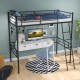 Metal Twin Bed Frame Single High Loft Bed