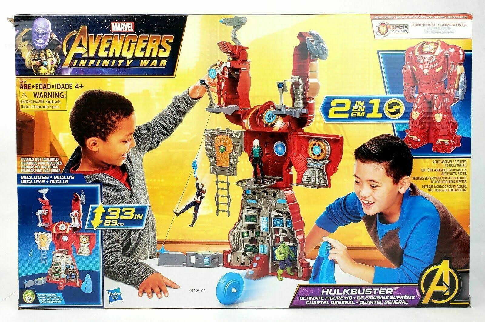 Hasbro Marvel Avengers Infinity War Hulkbuster HQ Playset with Tower, Launcher & Zipline