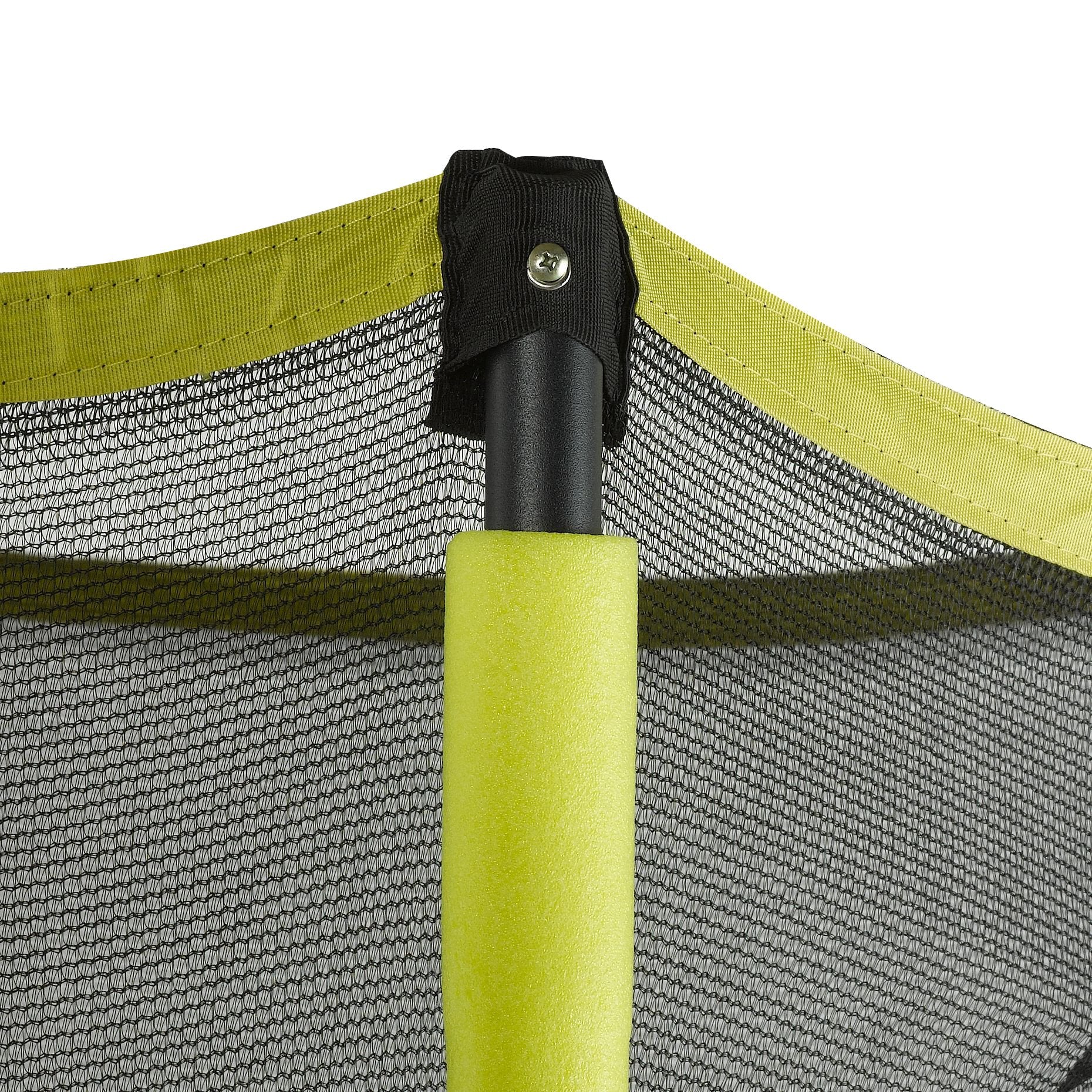 Machrus Upper Bounce 55′′ Kids Trampoline with Safety Enclosure – No-Spring Bungee System, Easy Assembly