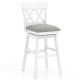 30 Inch Bar Stool with Contoured Backrest and Swivel Padded Seat