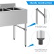 Stainless Steel Utility Sink with 3 Compartment Commercial Kitchen Sink
