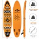 11 Feet Inflatable Stand Up Paddle Board with Backpack and Aluminum Paddle Pump