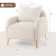 Modern Upholstered Accent Chair with Removable Pillow and Soft Padded Seat