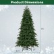 6/7.5 Feet Pre-Lit Artificial Christmas Tree with 11 Modes and Metal Stand