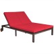 2-Person Patio Rattan Lounge Chair with Backrest