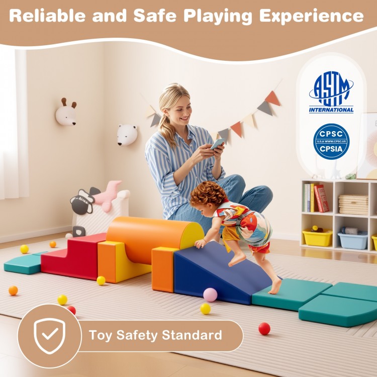 10-Piece Foam Climbing Toys for Toddlers