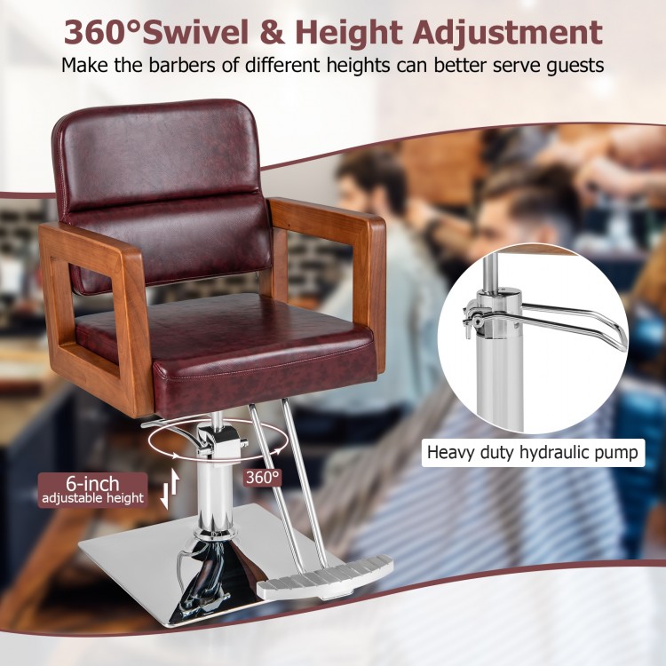 Hydraulic Barber Chair Salon Chair for Hair Stylist with 360 Degrees Swivel