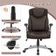 Ergonomic Office PU Leather Executive Chair with Flip-up Armrests and Rocking Function