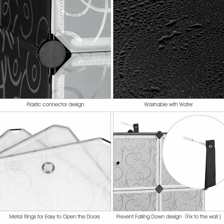 DIY 30 Cube Portable Closet Clothes Wardrobe Cabinet