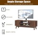 50 Inch Wood Media TV Stand with Storage Shelf