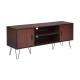 59 Inch Retro TV Stand for TVs up to 65 Inch with 6 Metal Legs