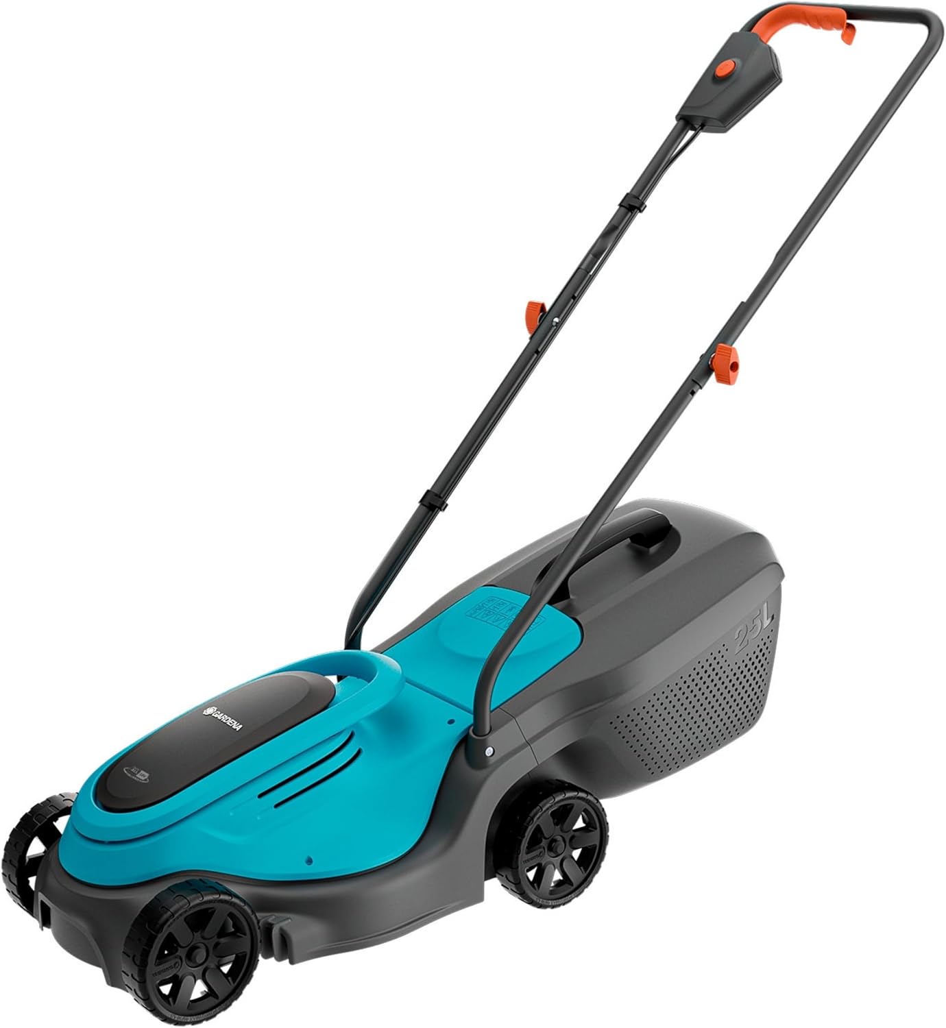 Gardena EasyMax 30/18V Ready-to-use-sæt batteriplæneklipper, 30 cm klippebredde, herunder strøm til alt batteri, kompakt og manøvredygtig, ideel til små haver (14629-20)