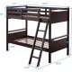 Twin Over Twin Bunk Bed with Ladder and Guard Rail