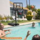 Portable Basketball Hoop with 4.6 to 10 Feet 10-Level Height Adjustable