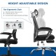 Ergonomic Recliner Mesh Office Chair with Adjustable Footrest