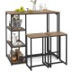 3-Piece Bar Table Set for 2 Bar-Height Dining Table with 2 Stools