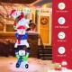 6 FT Pre-Lit Stacked Snowman Set with 155 LED Lights and Ground Stakes