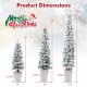 Set of 3 Potted Artificial Christmas Tree Snow-Flocked