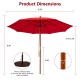 9.5 Feet Pulley Lift Round Patio Umbrella with Fiberglass Ribs