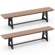 3-4 Person Outdoor HDPE Bench with Metal Frame