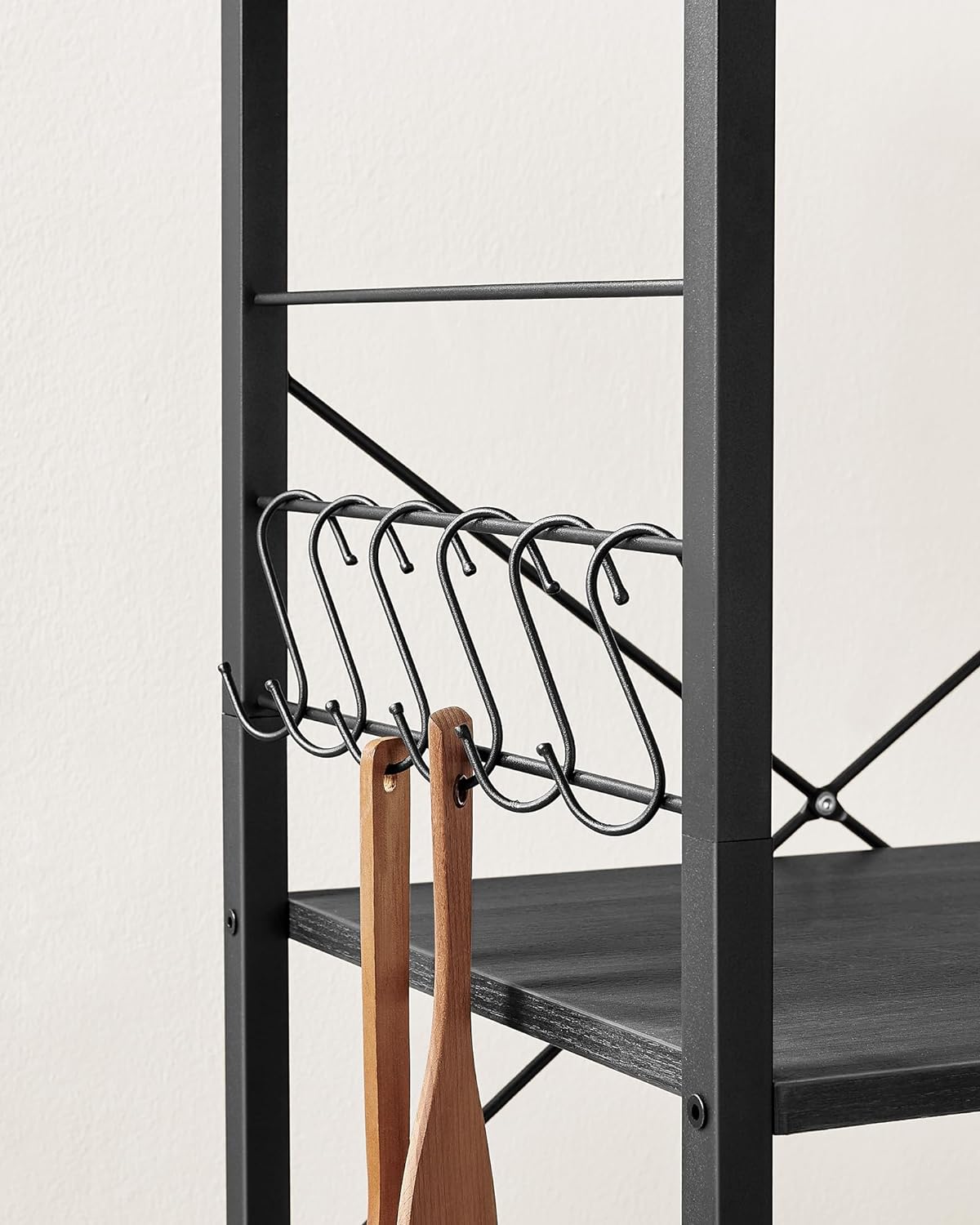 Rulbar køkkenø / køkkenvogn – 3 hylder 60x40x89 cm – Serveringsvogn Sort