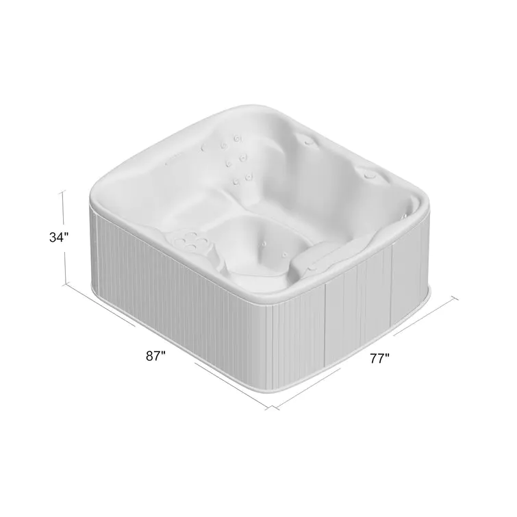 Lifesmart Spas 110 Volt 5 - Person 23 - Jet Rectangle Plug And Play Hot Tub with Ozonator in Espresso