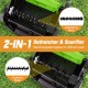 16-Inch Electric Lawn Dethatcher and Scarifier with Collection Bag