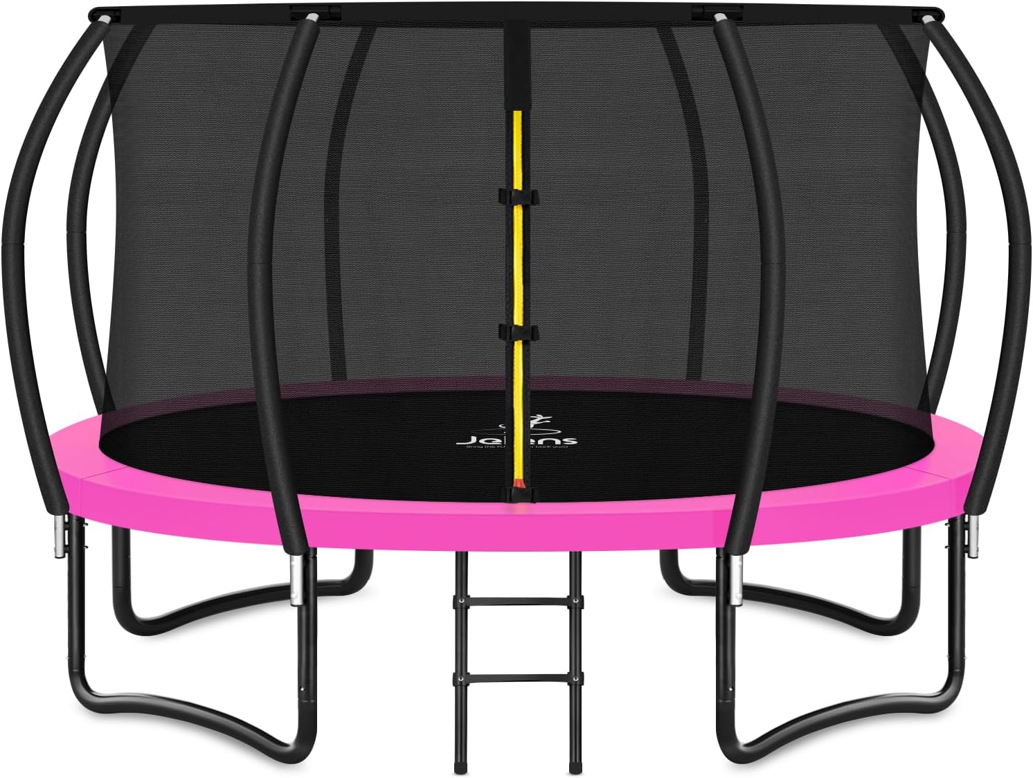 Trampoline 8FT 10FT 12FT 14FT 16FT, Recreational Trampolines with Enclosure Net and Ladder, Outdoor Anti-Rust Trampolines for Kids and Adults, ASTM Approved