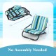 2 Pack Low Folding Beach Chairs for Adults with Cushion