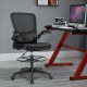 Height Adjustable Drafting Chair with Flip Up Arms for Home Office