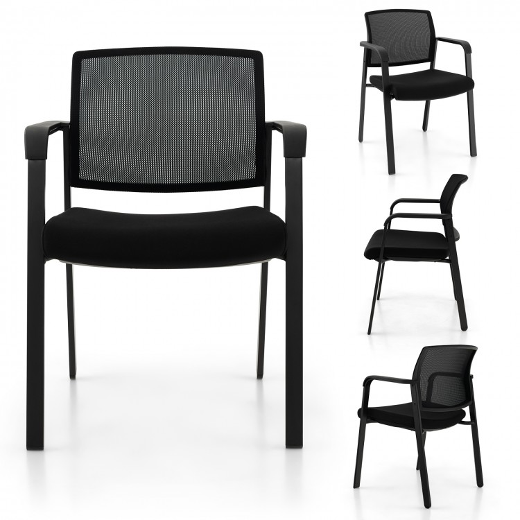 Set of 2 Stackable Reception Room Chairs with Padded Seat