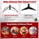 6/7/8 Feet Hinged Christmas Tree with PVC Branch Tips Warm White LED Lights