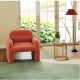 Set of  2 Modern Accent Chair and Marble Top Side Table Set