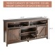 59 Inch Sliding Barn Door TV Stand with Adjustable Shelves for TVs up to 65 Inch