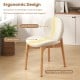 Wooden Dining Chairs Set of 2 with Rubber Wood Legs