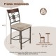 Set of 2 25 inches Bar Stools with Rust-proof Metal Frame and Soft Sponge Seat