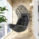 Hanging Egg Chair PE Rattan Swing Hammock Chair with Soft Pillow and Cushion