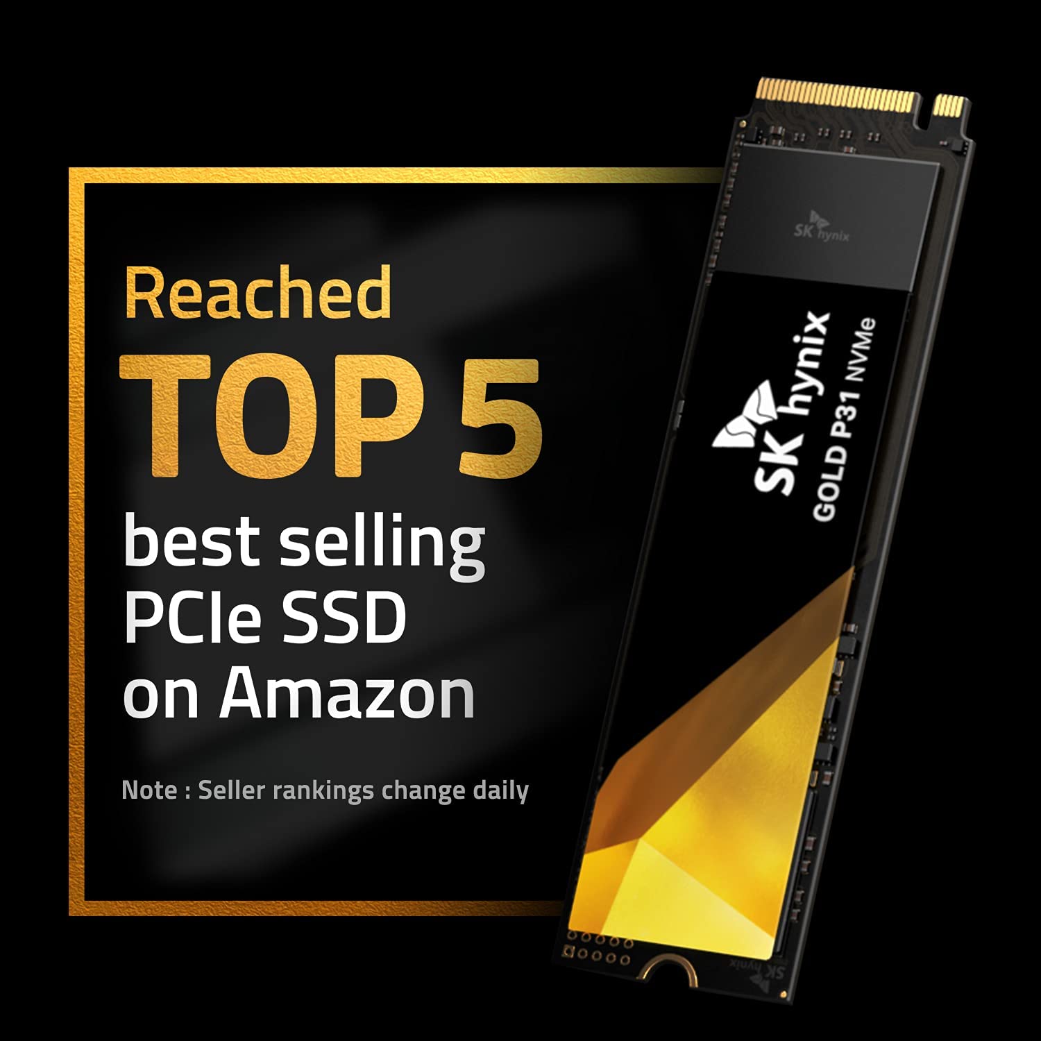 SK hynix Gold P31 PCIe NVMe Gen3 M.2 2280 Internal SSD | Up to 3500MB/S
