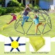13.3 FT Climbing Dome Geometric Dome Climber with Extended Wavy Slide and 2 Rest Platforms