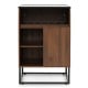 Wine Storage Cabinet Buffet Sideboard with Adjustable Shelf and Sliding Door